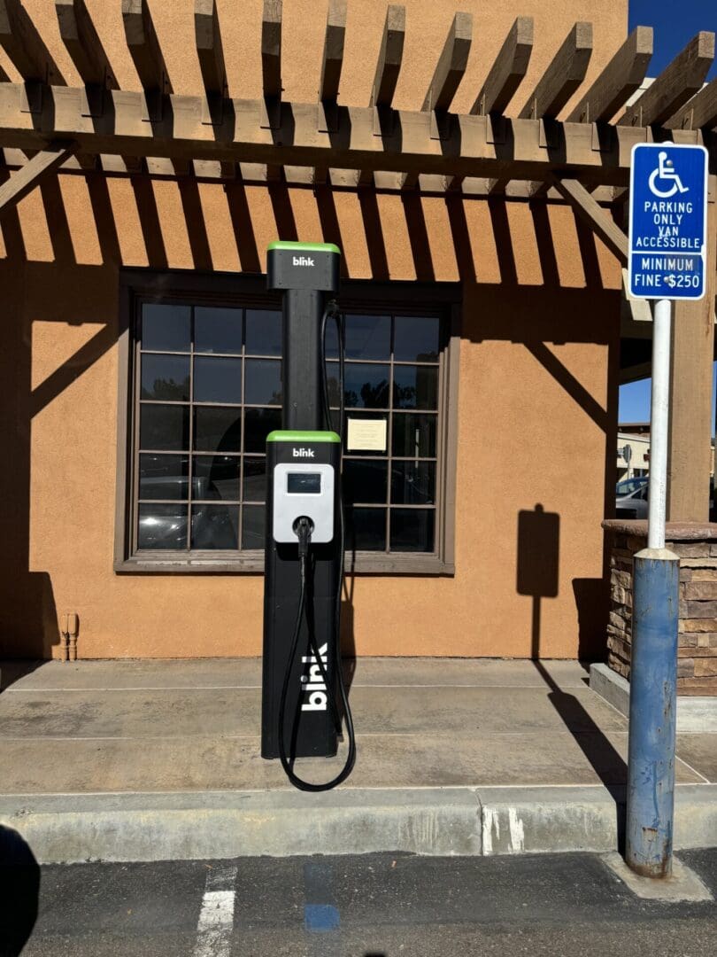 Blink electric vehicle charging station.